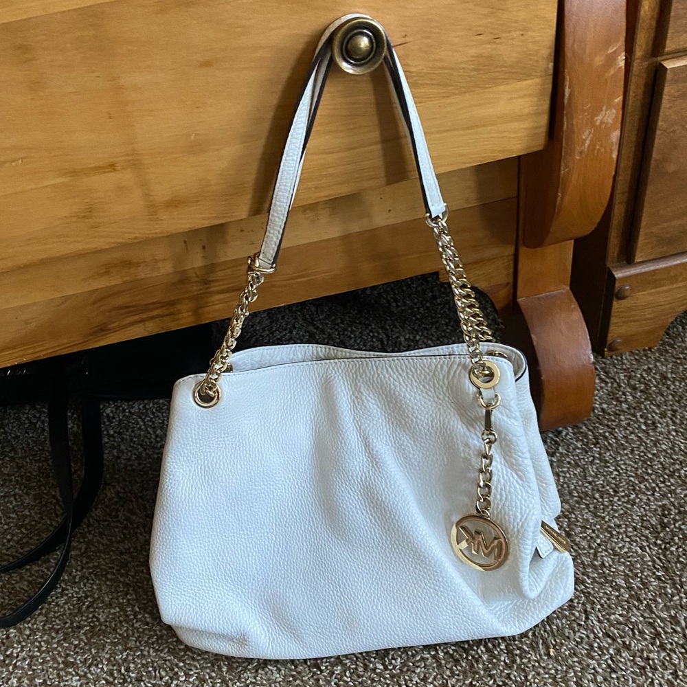 MICHAEL Michael Kors Women's White Jet Set Chain Shoulder Bag